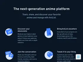 Preview of  anilist.co