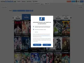 Preview of  animeschedule.net