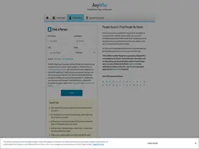 Preview of  anywho.com