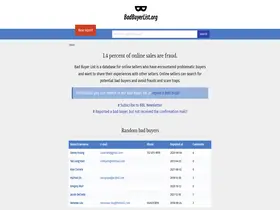 Preview of  badbuyerlist.org