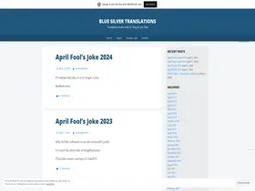 Preview of  bluesilvertranslations.wordpress.com