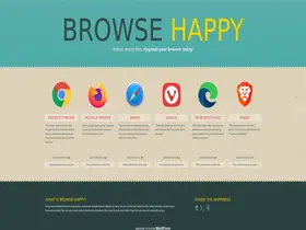 Preview of  browsehappy.com