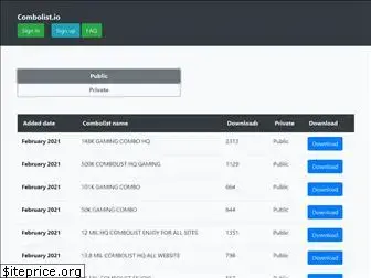 Preview of  combolist.io