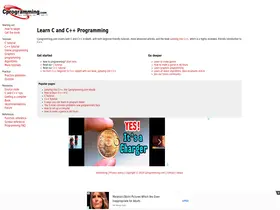 Preview of  cprogramming.com