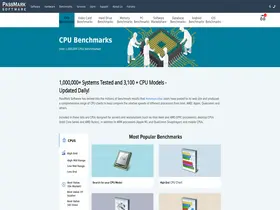 Preview of  cpubenchmark.net