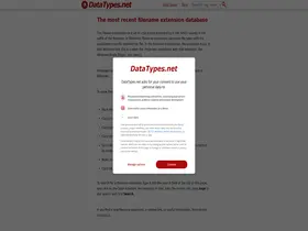 Preview of  datatypes.net