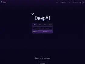 Preview of  deepai.org