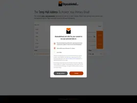 Preview of  disposablemail.org