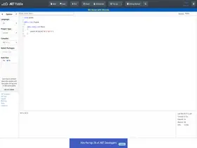 Preview of  dotnetfiddle.net