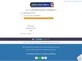 Preview of  extractemailaddress.com