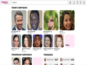 Preview of  famousbirthdays.com