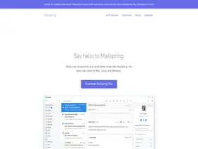 Preview of  getmailspring.com