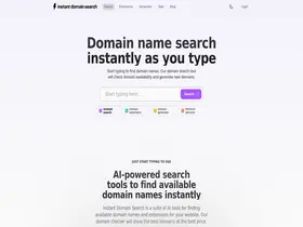 Preview of  instantdomains.com