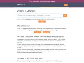 Preview of  libraries.io