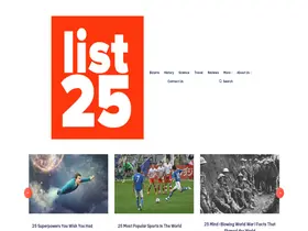 Preview of  list25.com