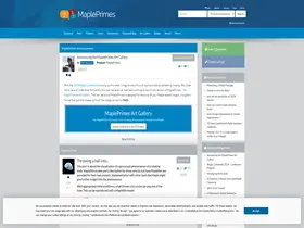 Preview of  mapleprimes.com