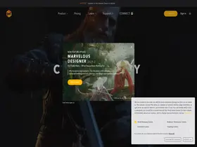 Preview of  marvelousdesigner.com