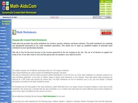 Preview of  math-aids.com