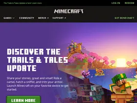 Preview of  minecraft.net