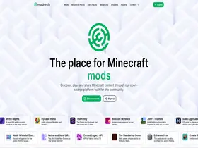 Preview of  modrinth.com