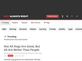Preview of  notalwaysright.com