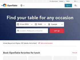 Preview of  opentable.co.uk