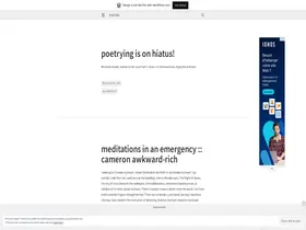 Preview of  poetrying.wordpress.com