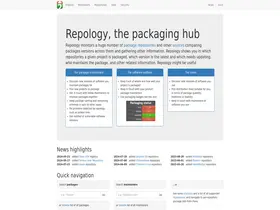 Preview of  repology.org