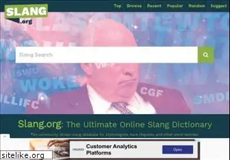 Preview of  slang.org