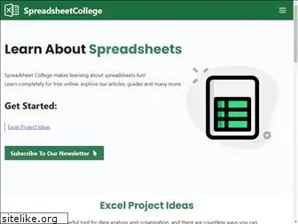 Preview of  spreadsheetcollege.com