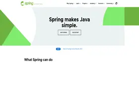 Preview of  spring.io