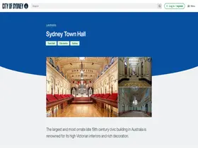 Preview of  sydneytownhall.com.au