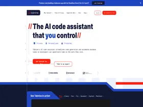 Preview of  tabnine.com