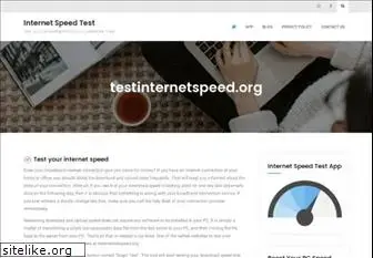 Preview of  testinternetspeed.org