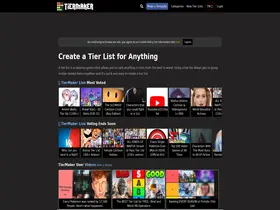 Preview of  tiermaker.com