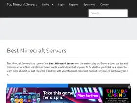 Preview of  topminecraftservers.org