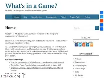 Preview of  whats-in-a-game.com