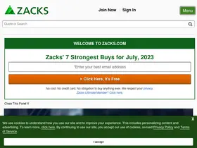 Preview of  zacks.com