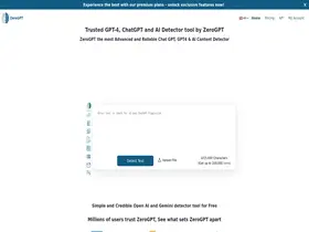 Preview of  zerogpt.com